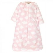 Hudson Baby Infant Girl Plush Sleeping Bag, Sack, Blanket, Pink Clouds, 12-18 Months
